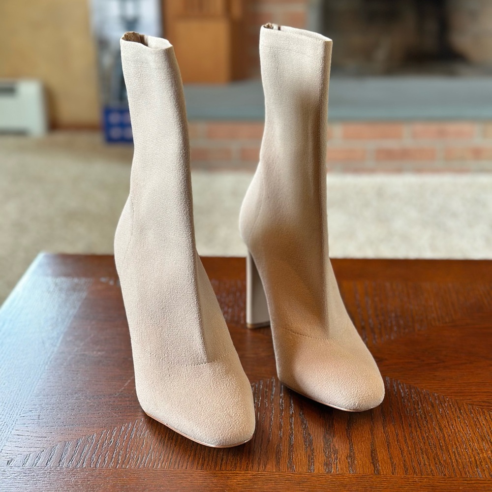 Aldo Cream Heeled Boots for Women